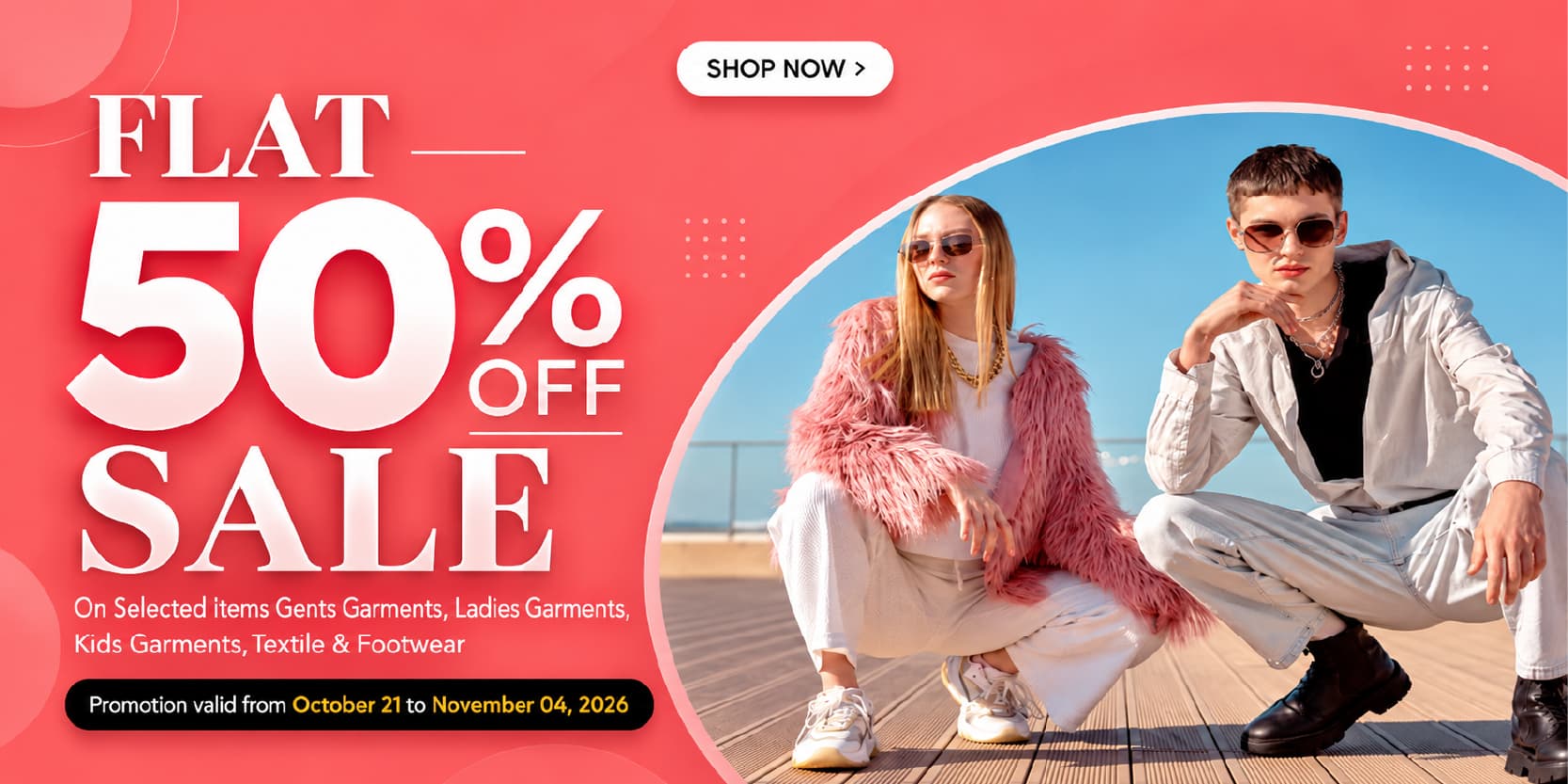 Fashion Flat 50% Off