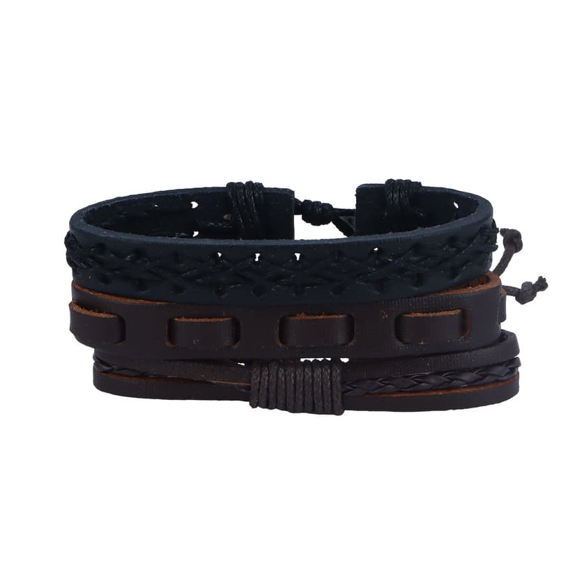 Gents Leather Bracelet 3in1