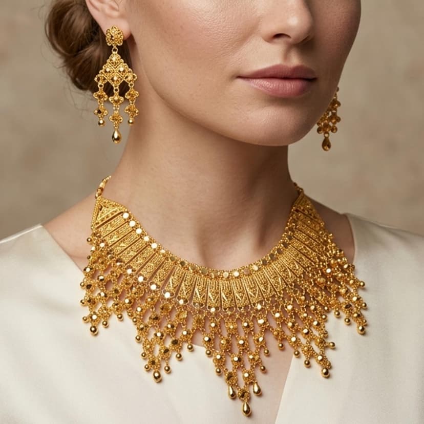 Golden Necklace Set