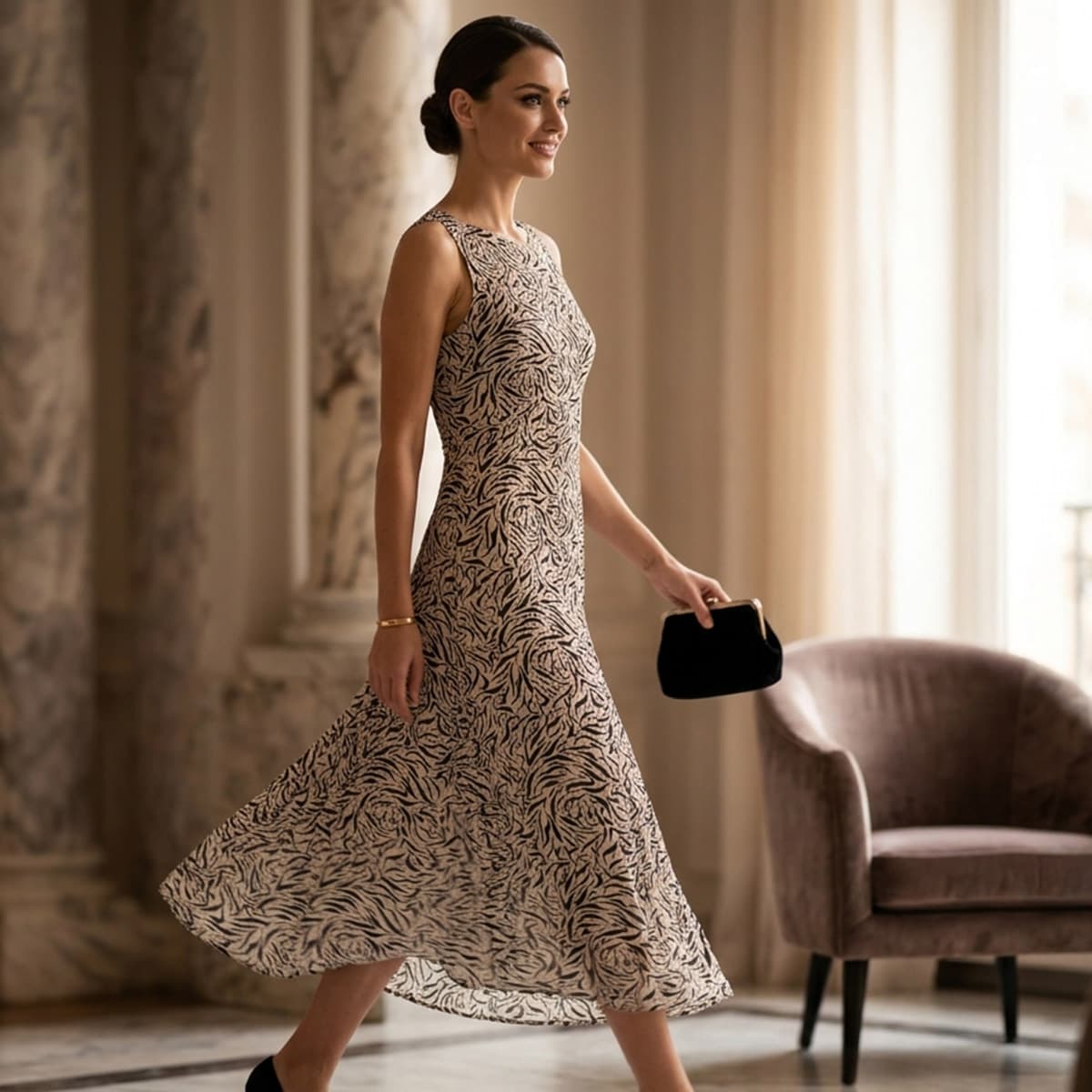 Ladies Midi Gown