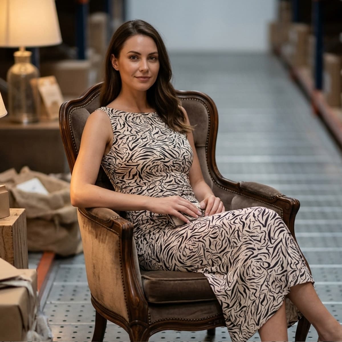 Ladies Midi Gown