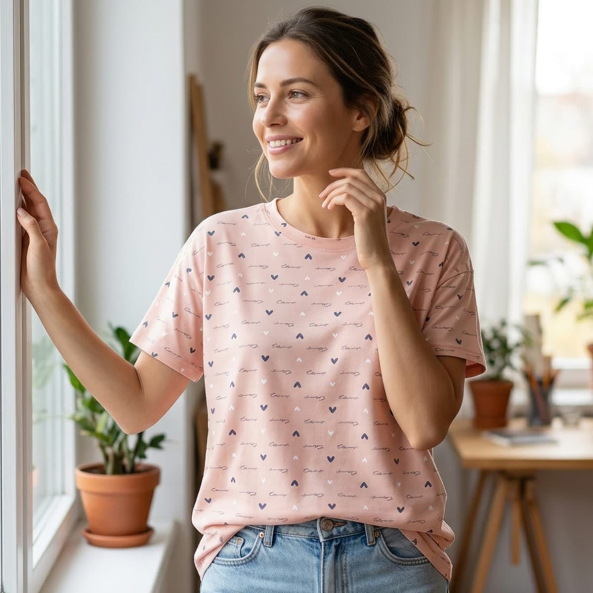 Ladies T-Shirt and Shorts Set