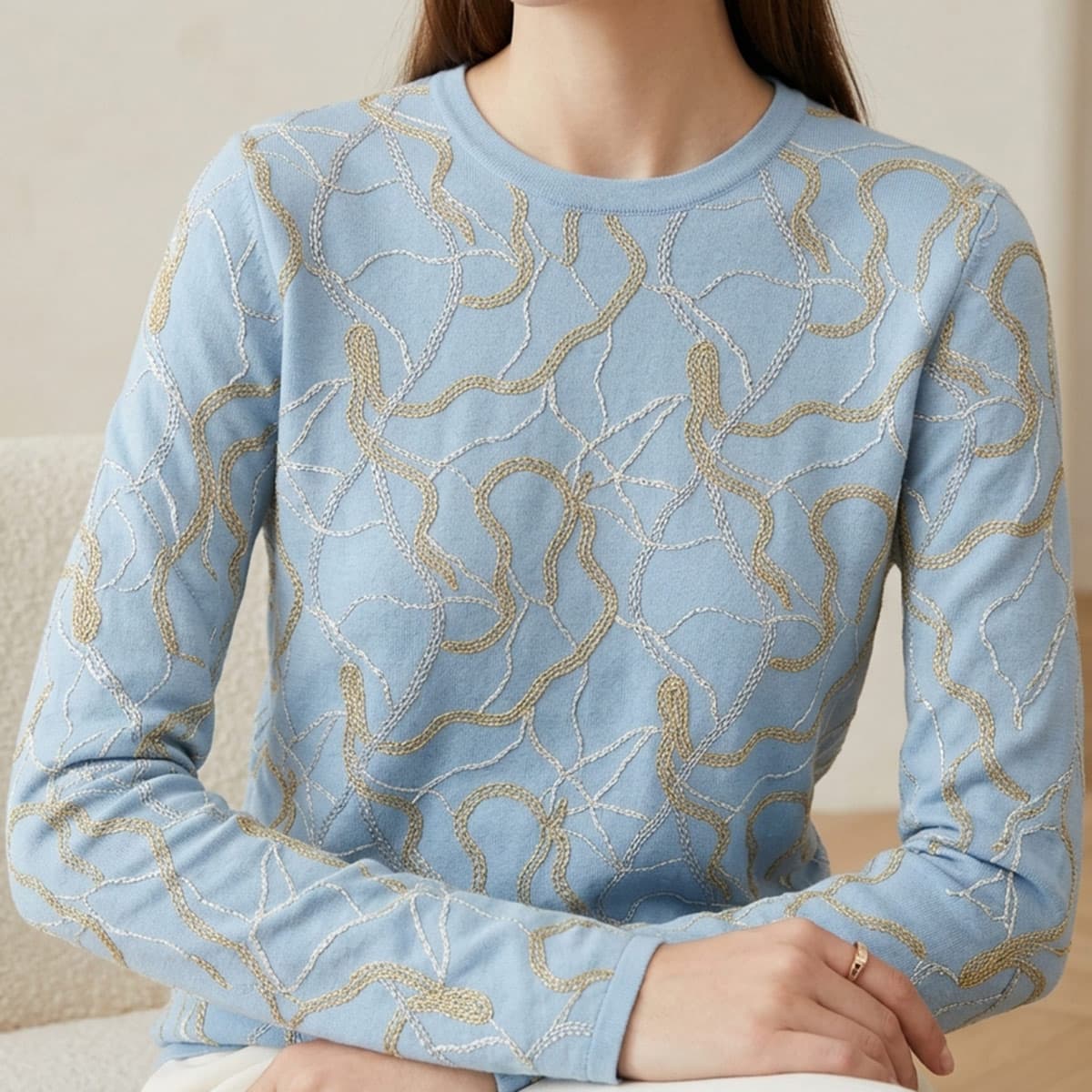 Ladies Printed Blouse Long Sleeve