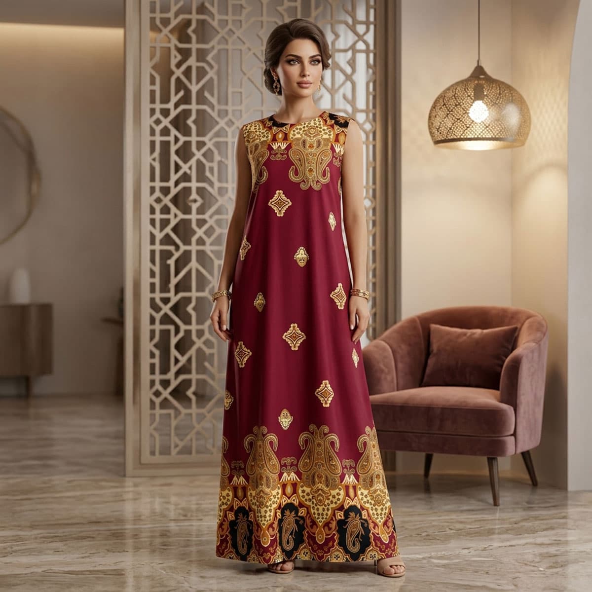 Ladies Jalabiya Sleeveless