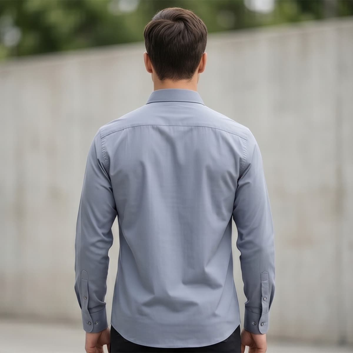 Regular Formal Shirt Grey Long Sleeve