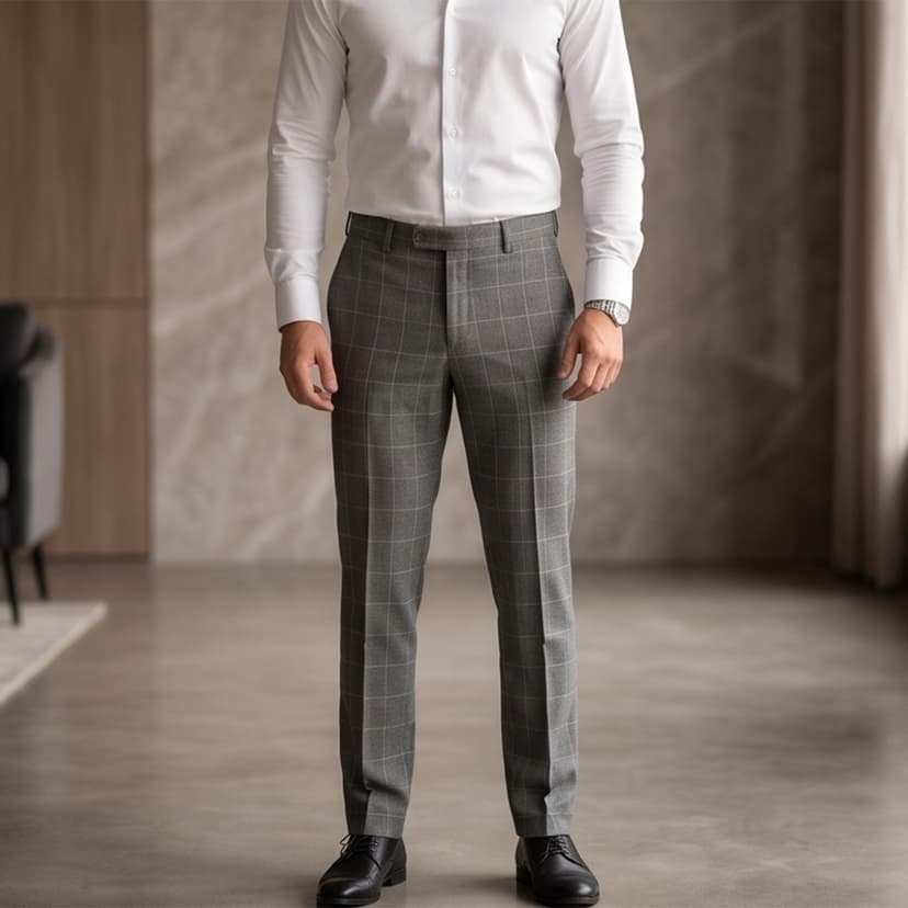 Men Regular Formal Pant Plain