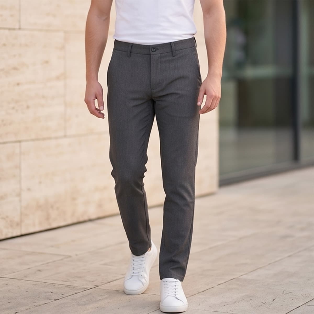 Men Regular Formal Pant Plain