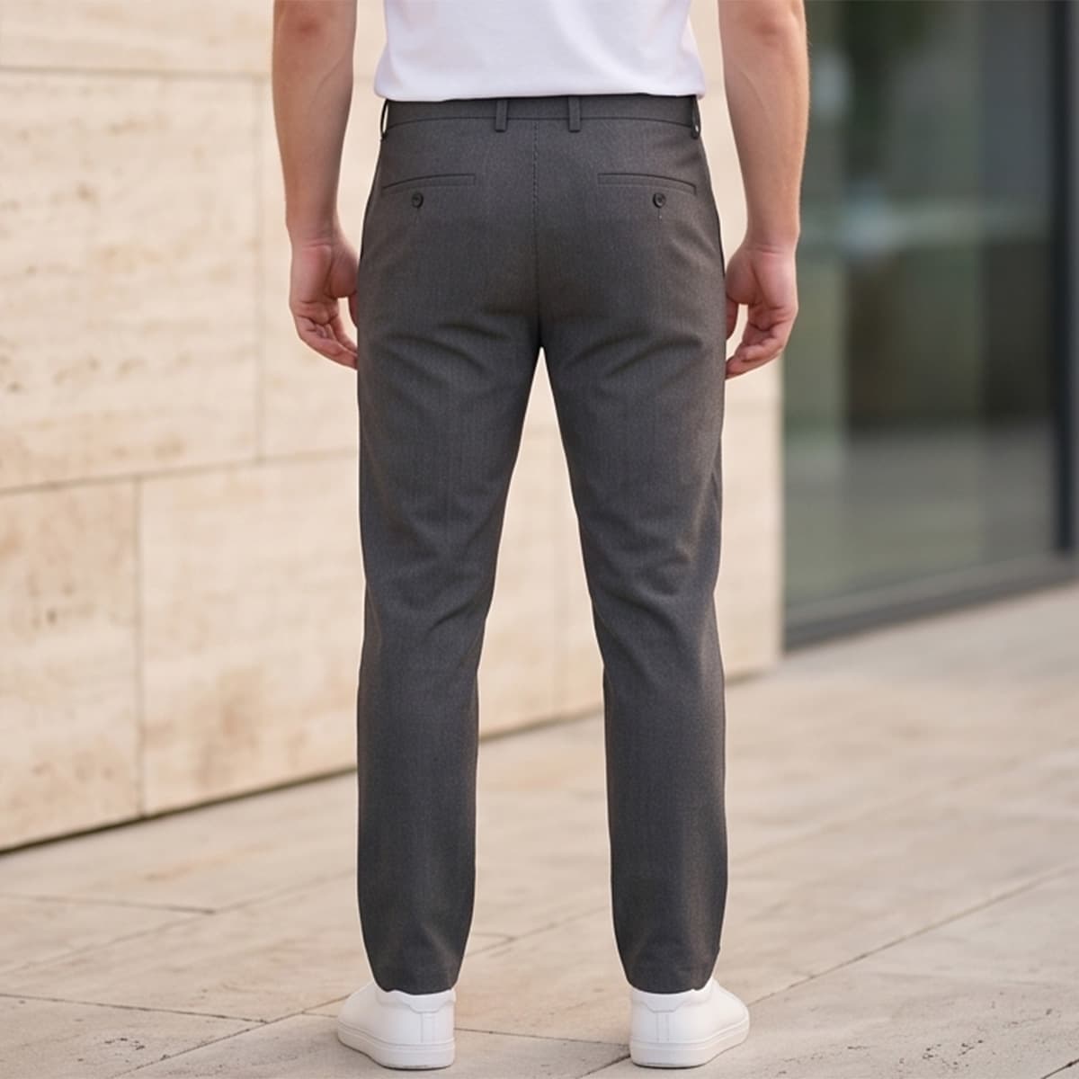 Men Regular Formal Pant Plain
