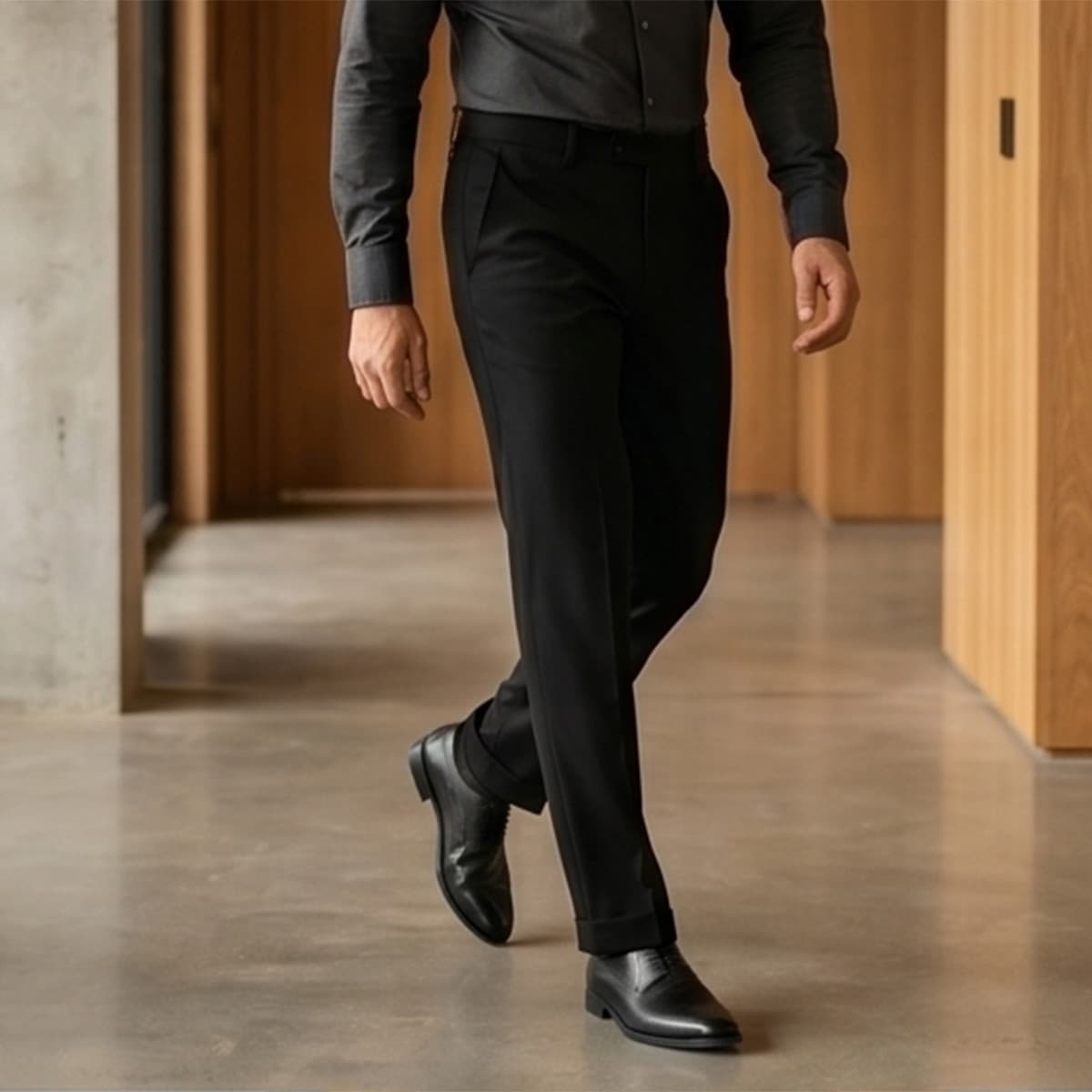 Men Regular Formal Pant Plain