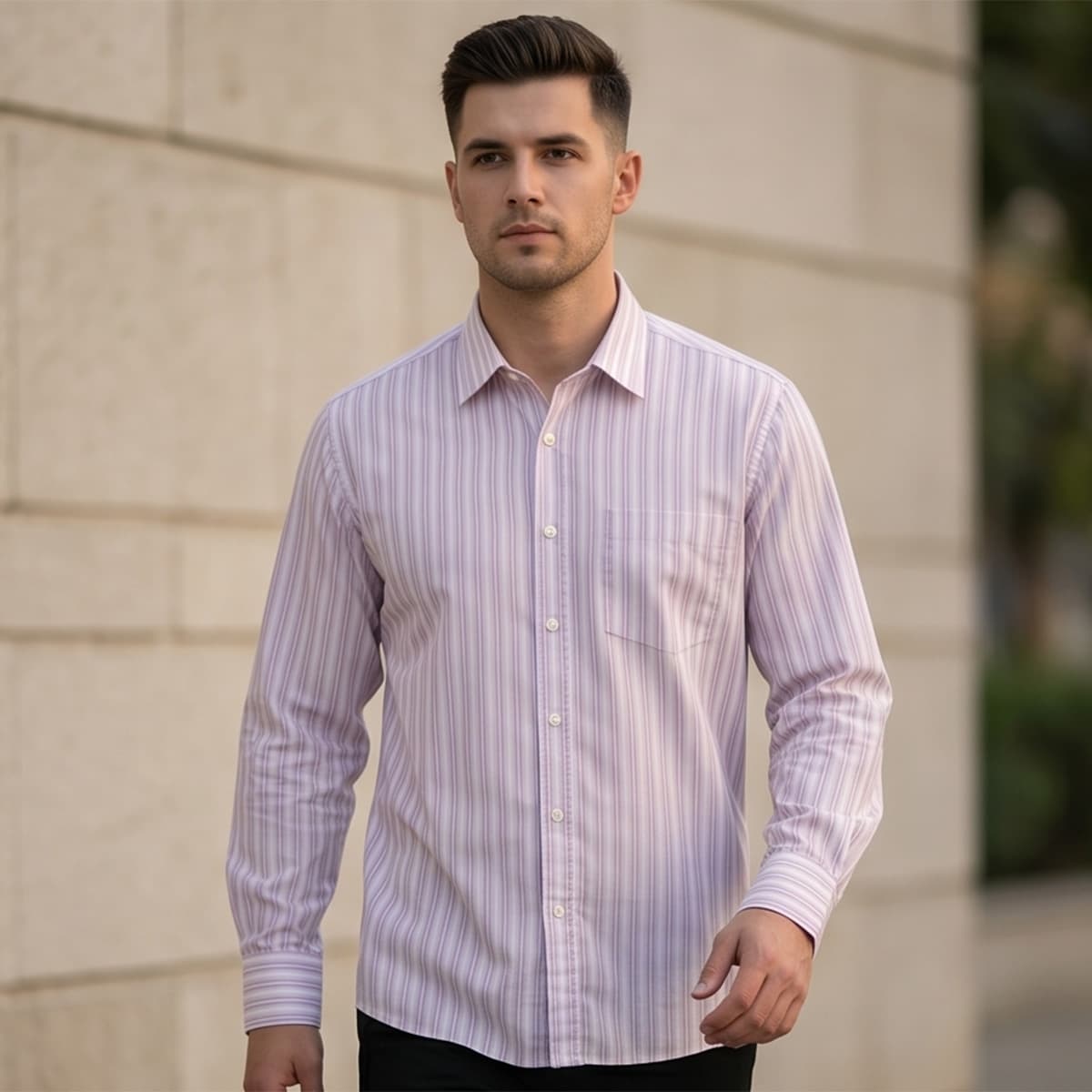 Men Plus Size Formal Shirt