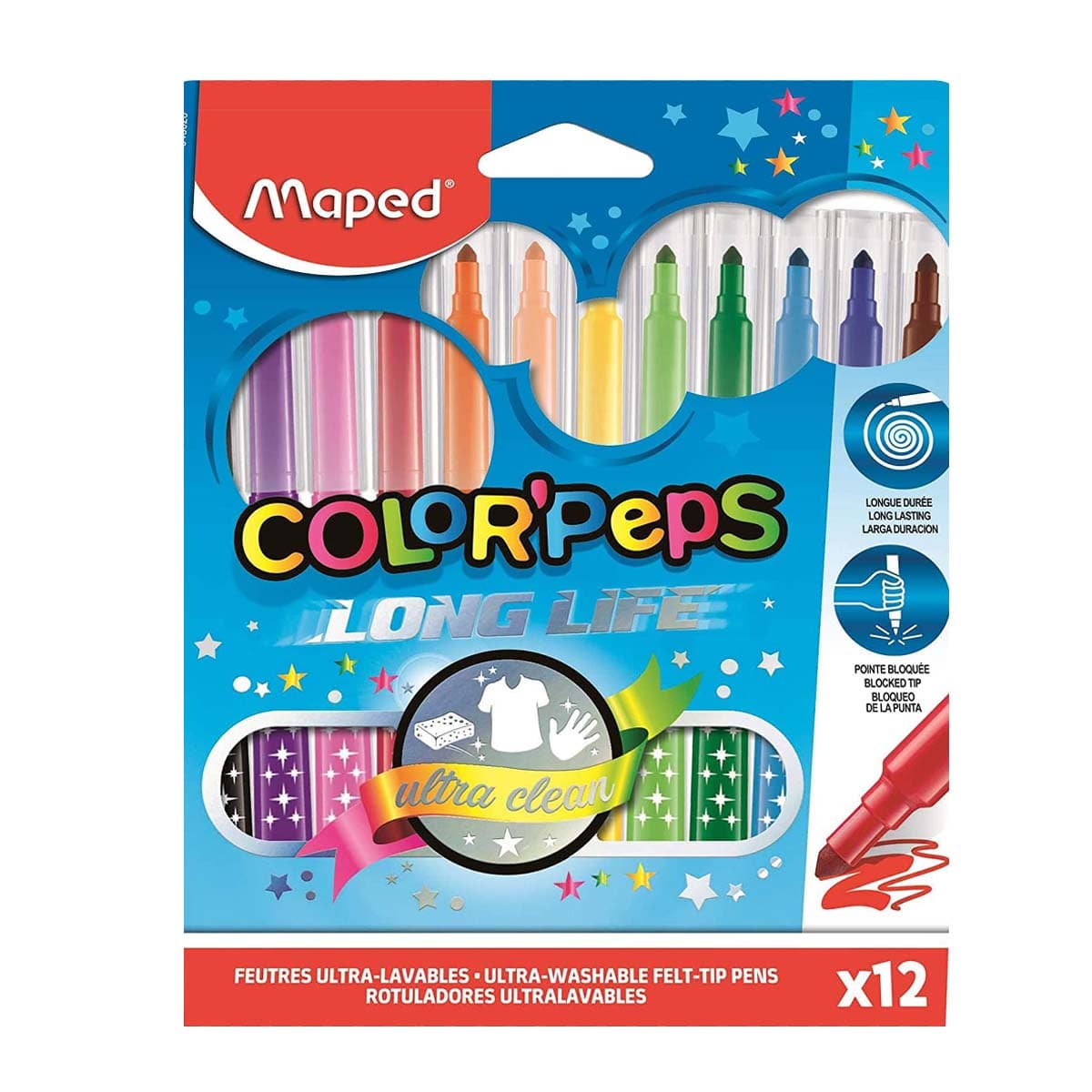 Maped Color Peps Felt Tip 12Co