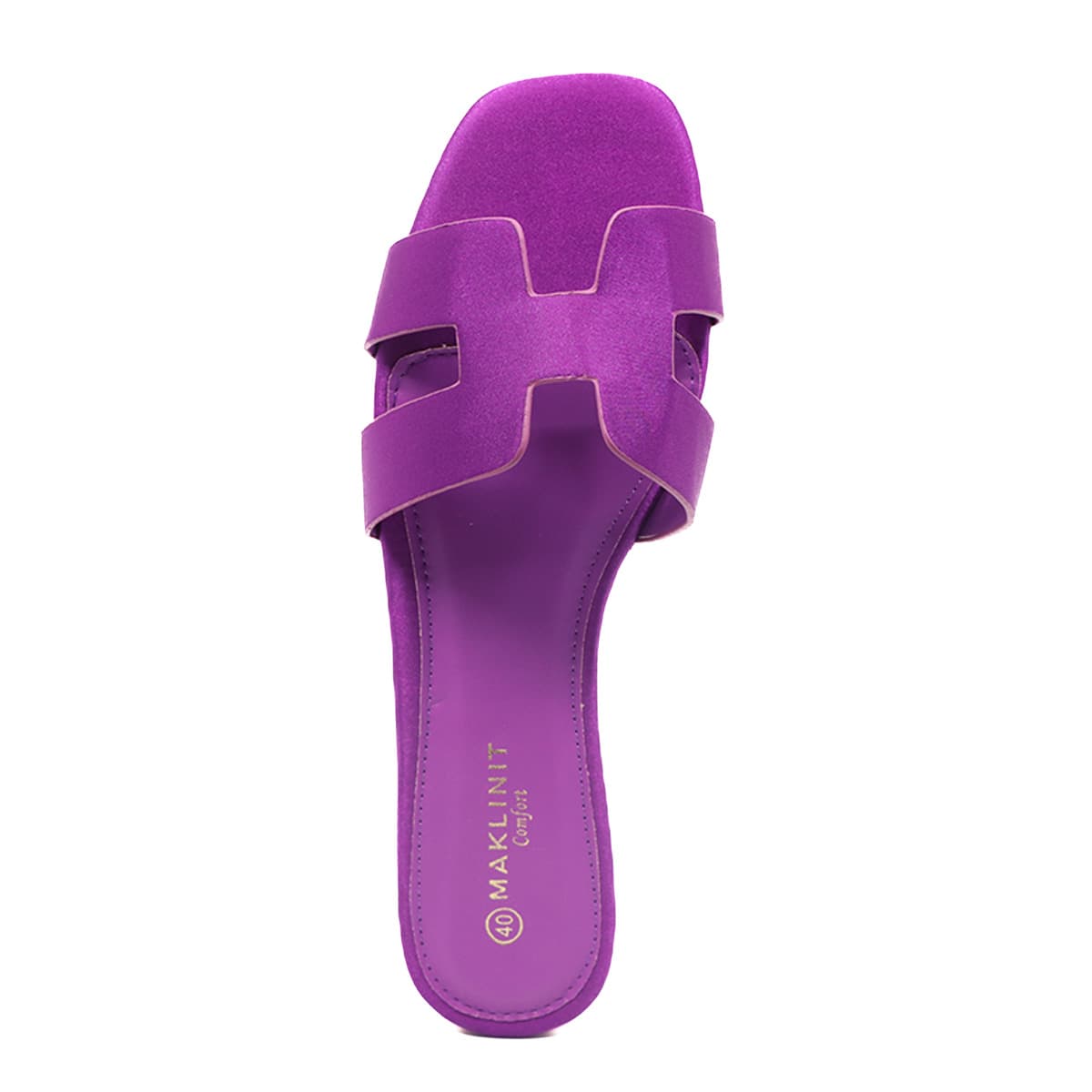 Ladies Slipper Flat Pu