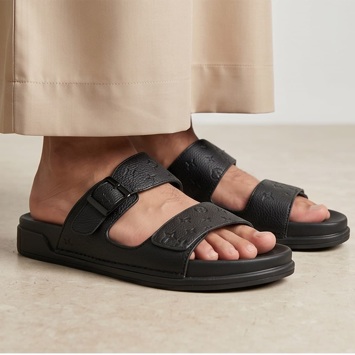 Men PU Slip-On Slippers
