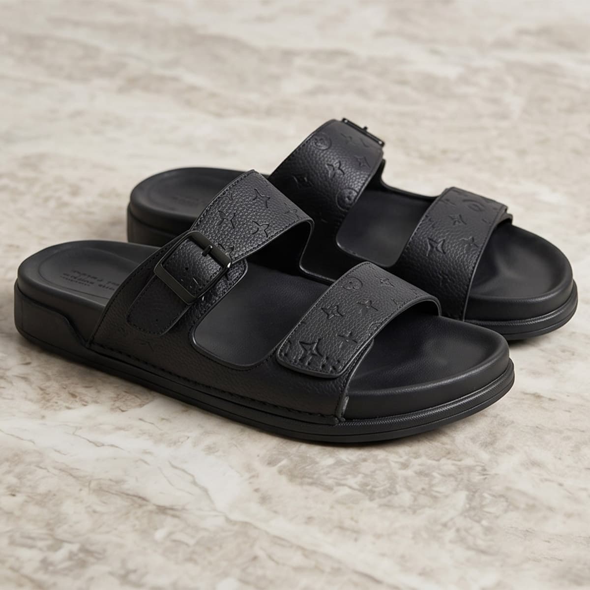 Men PU Slip-On Slippers