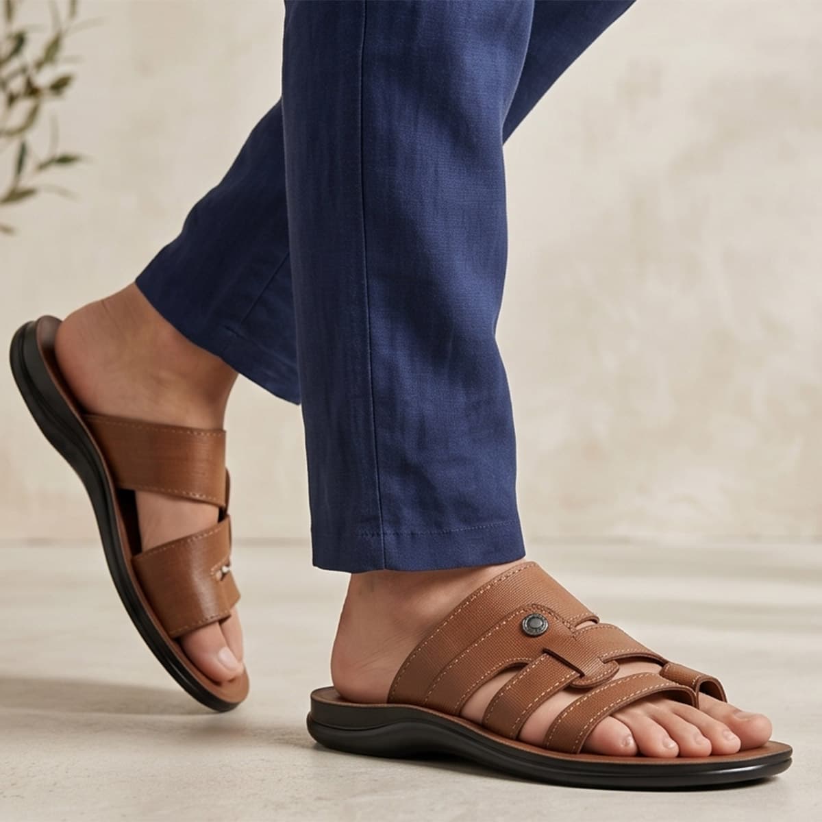Men Arabic Slipper with Finger