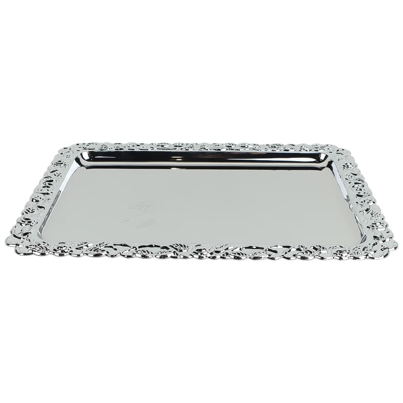 Silver Stainless Steel Serving Tray