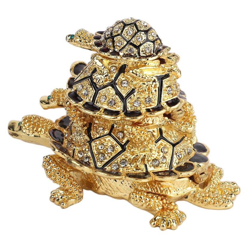 Turtle Metal Figurine with Hidden Compartment