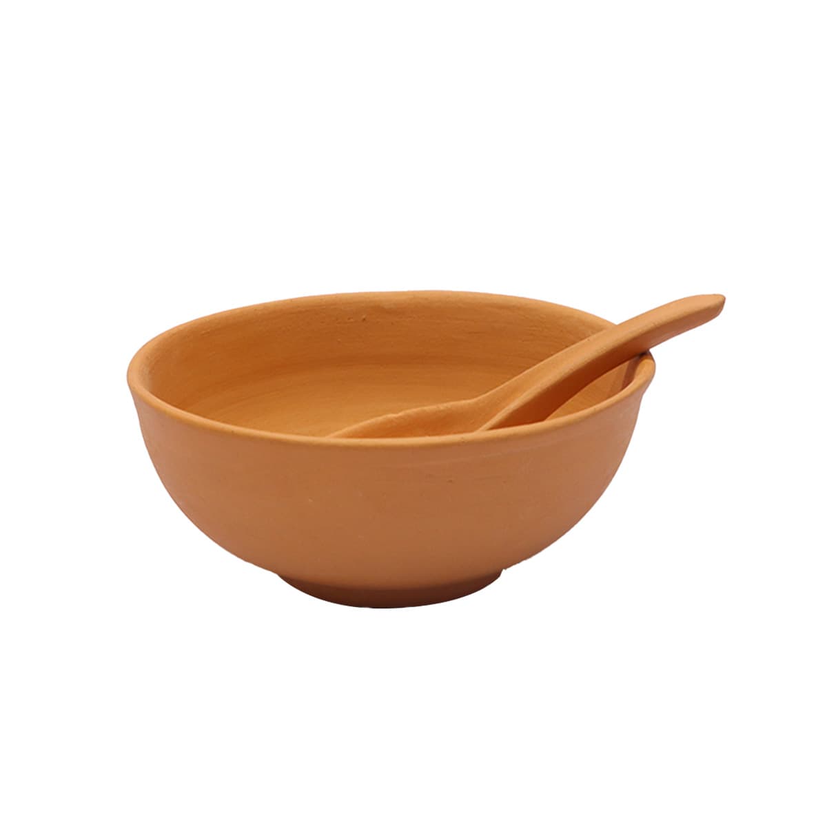 Clay Soup Bowl With Spoon