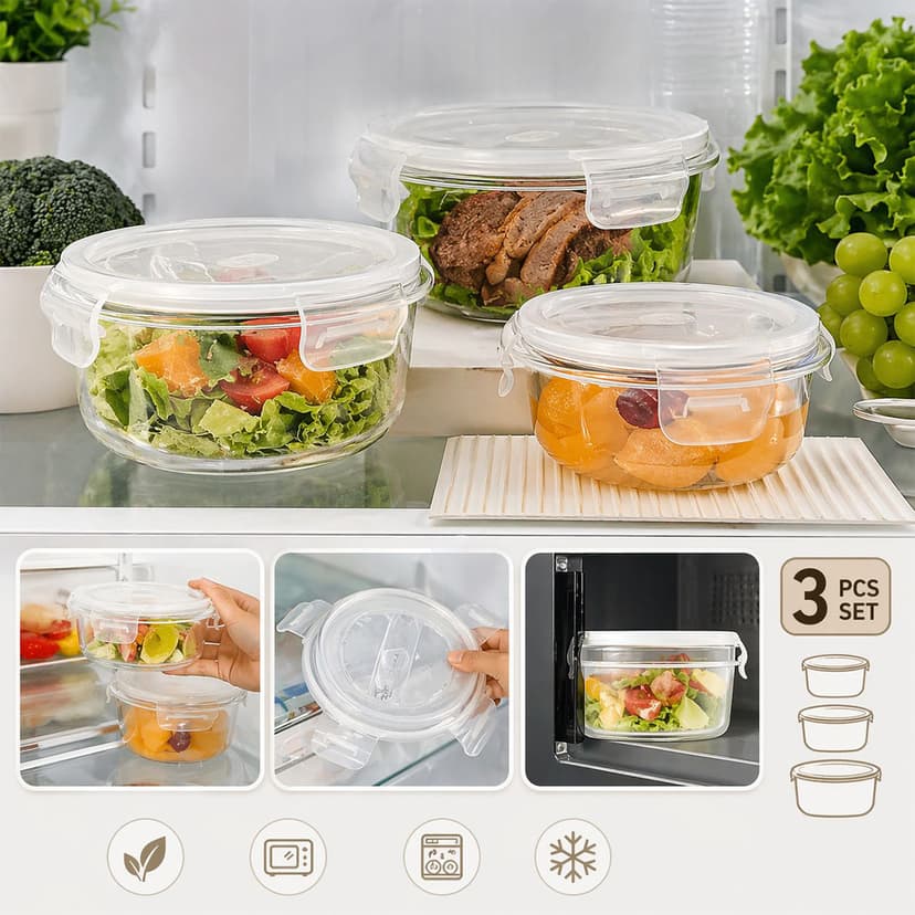 Food Container Set 3 Piece