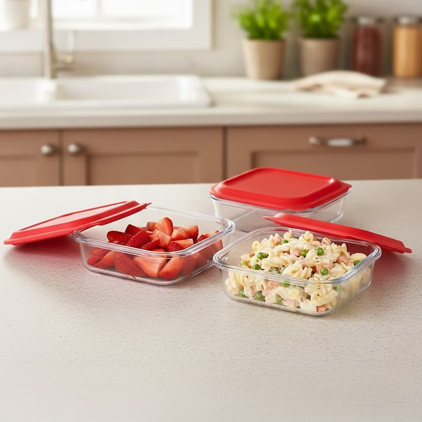 Glass Food Container 3pcs