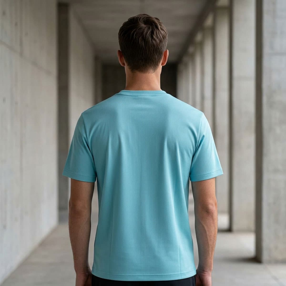 Men Round Neck T-Shirt Short Sleeve
