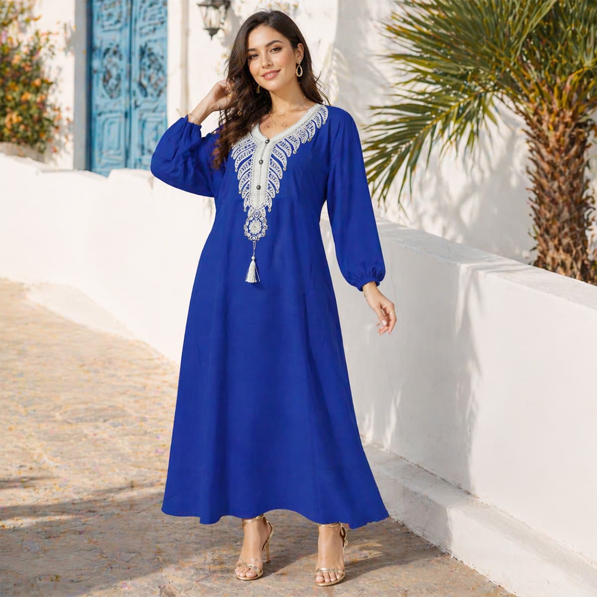 Ladies Jalabiya Long Sleeve