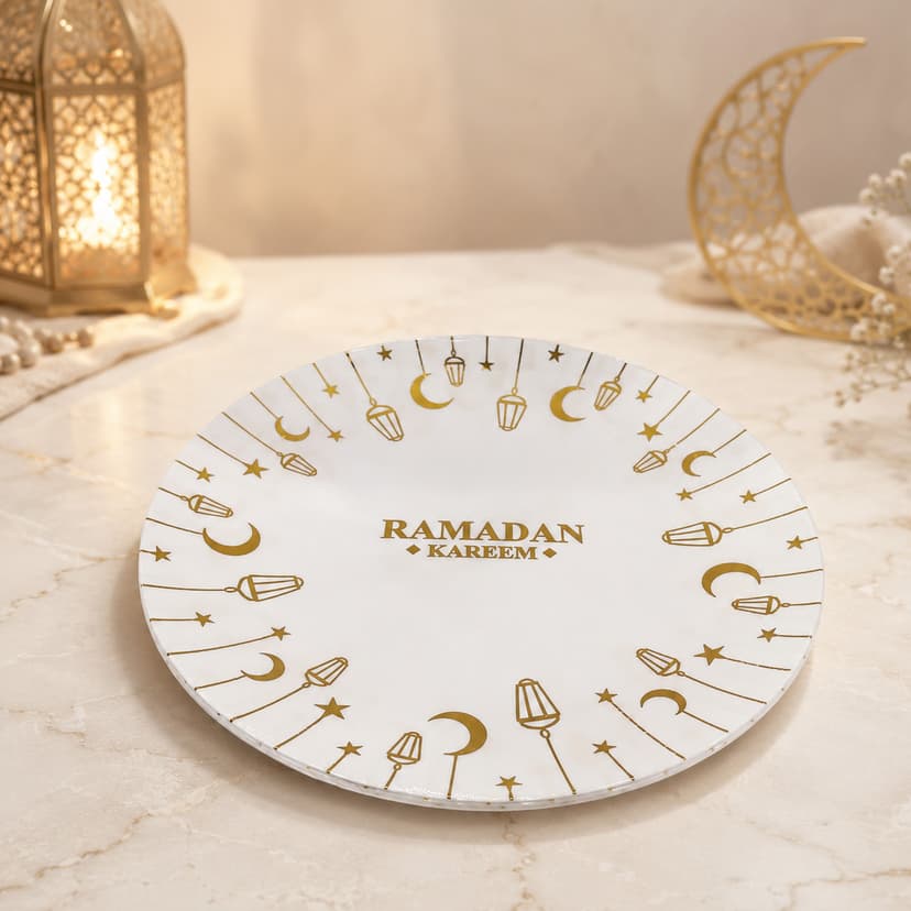 Ramadan Plastic Plate 10 Inch 3pcs