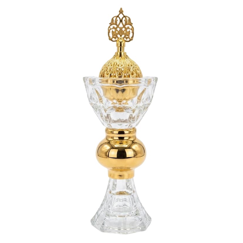 Crystal and Gold Incense Burner Unisex