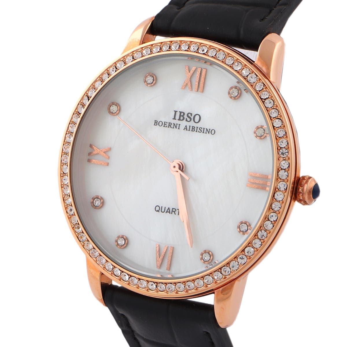 Ibso Ladies Leather Strap Analog Watch W-3818G0