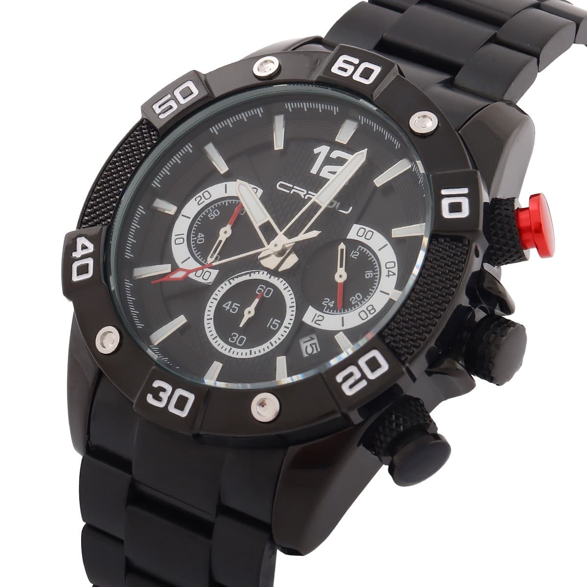 Crrju Gents Metal Strap Analog Watch