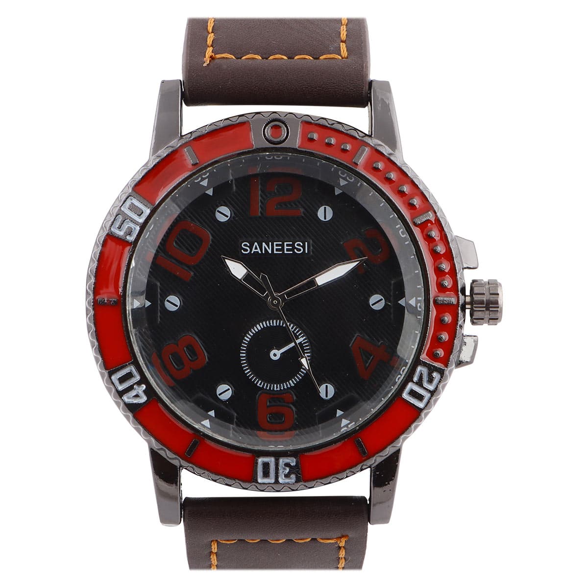 Saneesi Gents Leather Strap Analog Watch