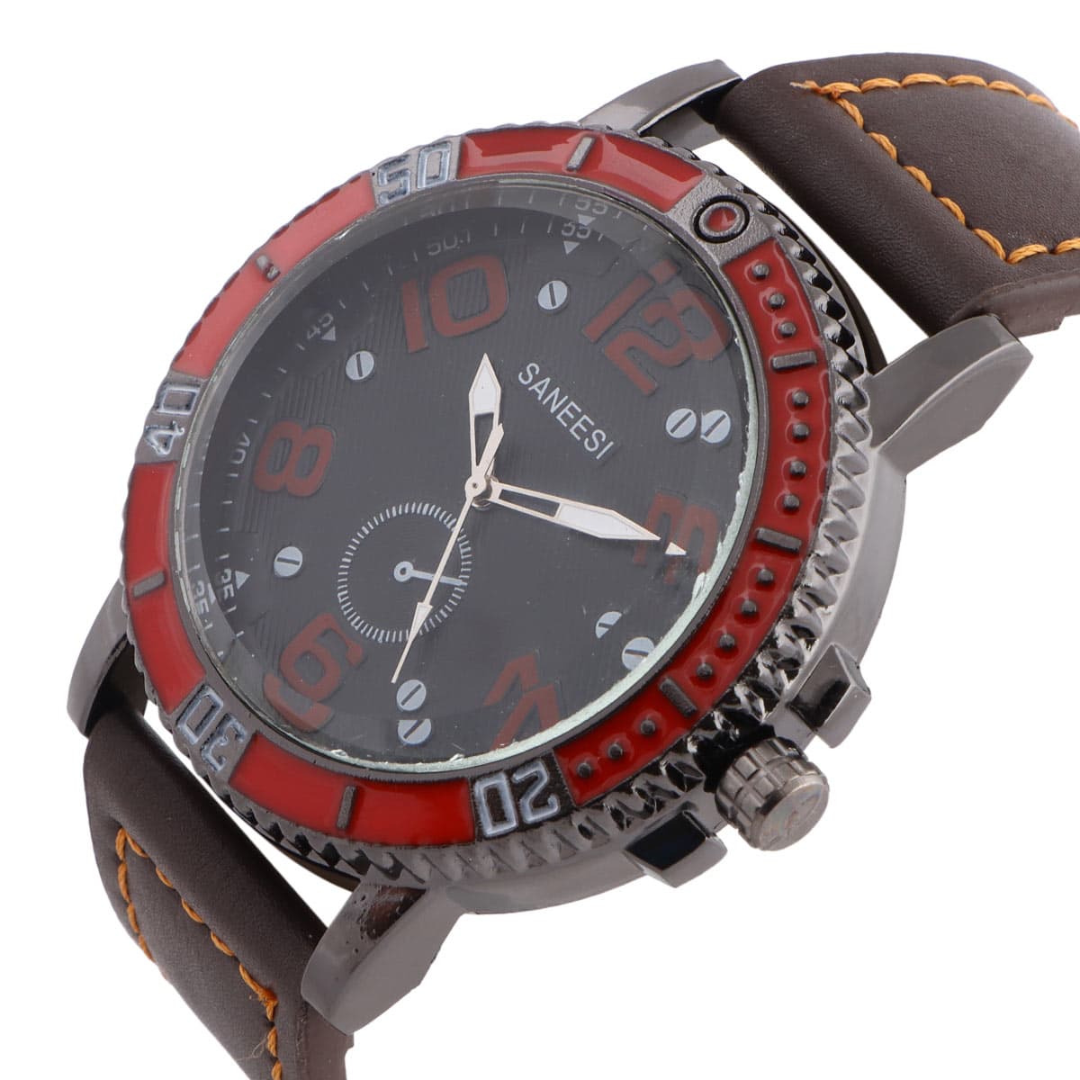 Saneesi Gents Leather Strap Analog Watch