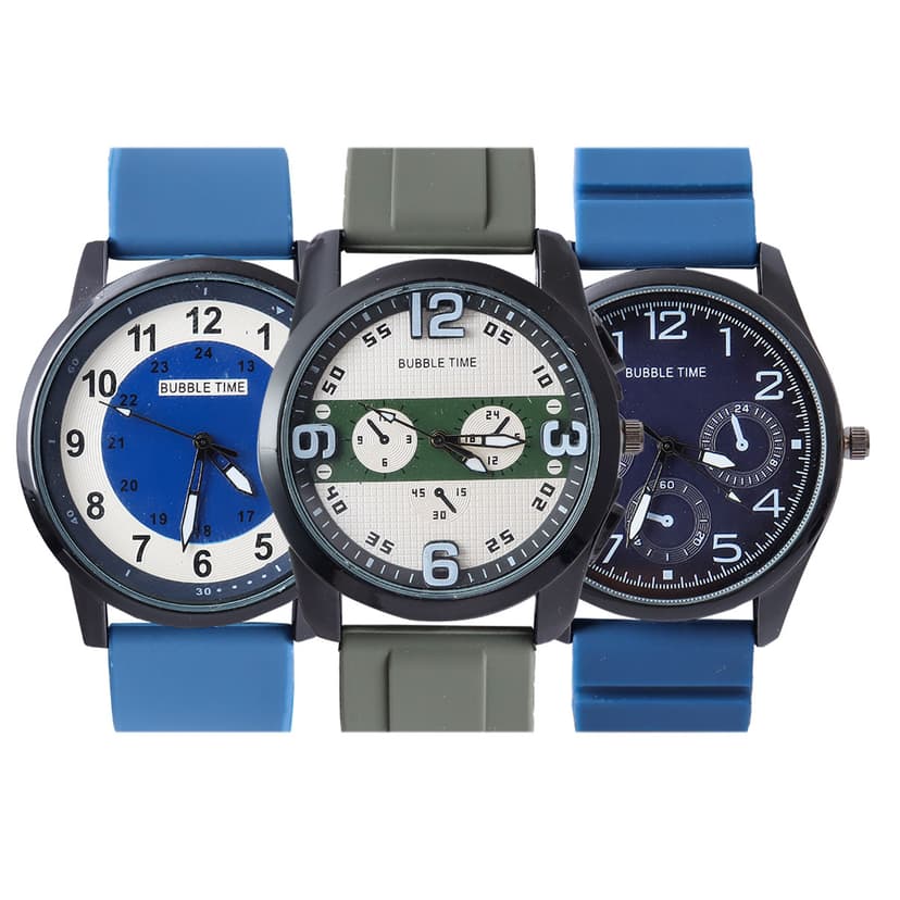 BUBBLE TIME Gents Rubber Watches