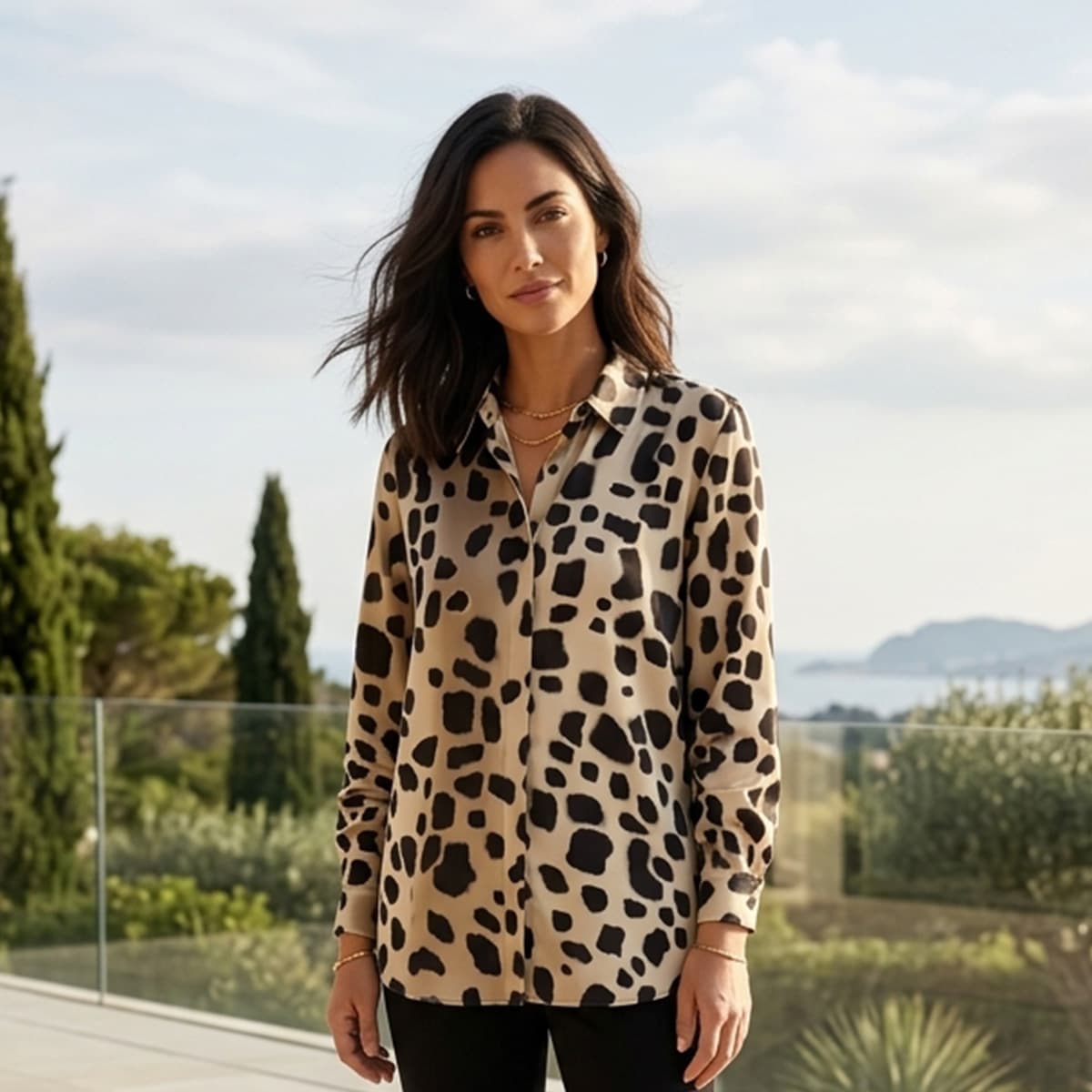 Ladies Plain Blouse Long Sleeve