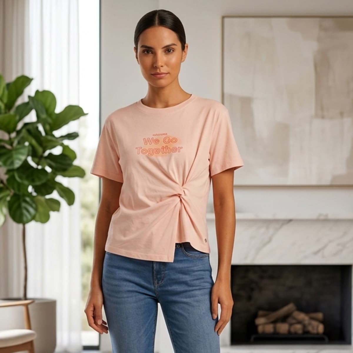 Ladies Printed Short Sleeve T-Shirt