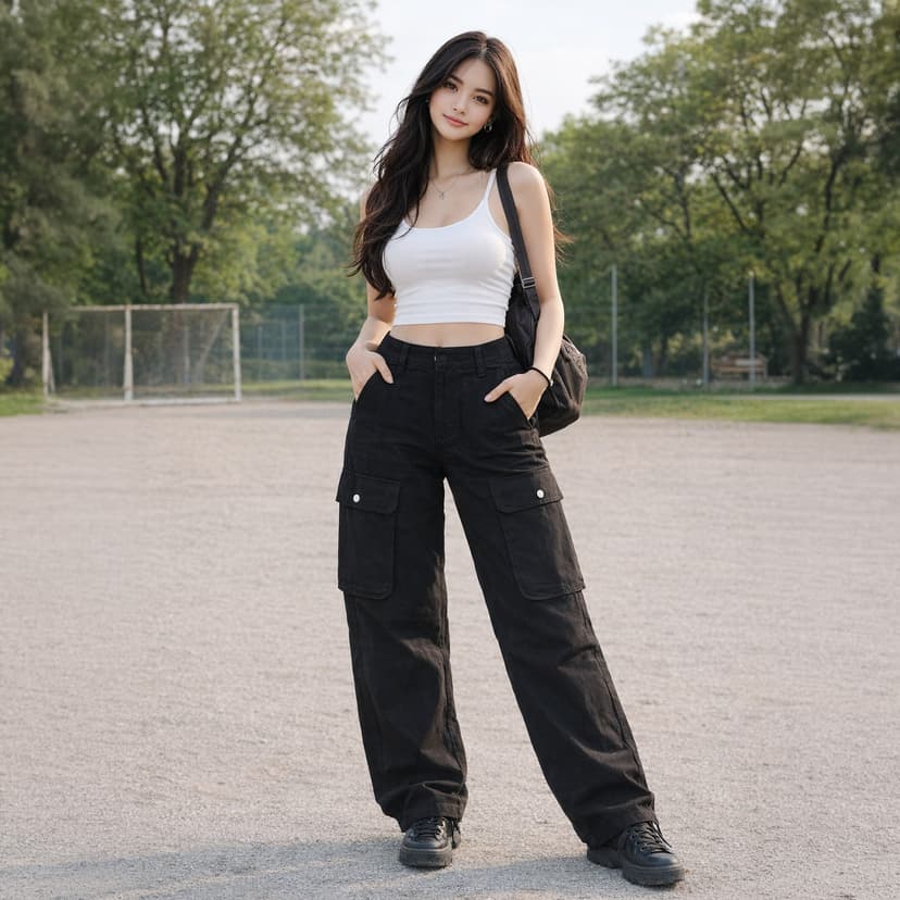 Ladies Jeans Cargo