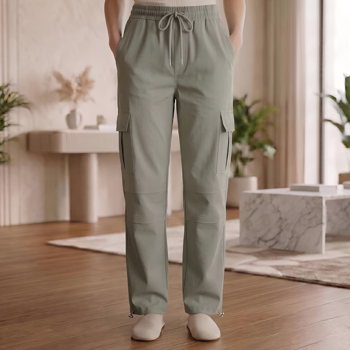 Ladies Cotton Cargo Pant