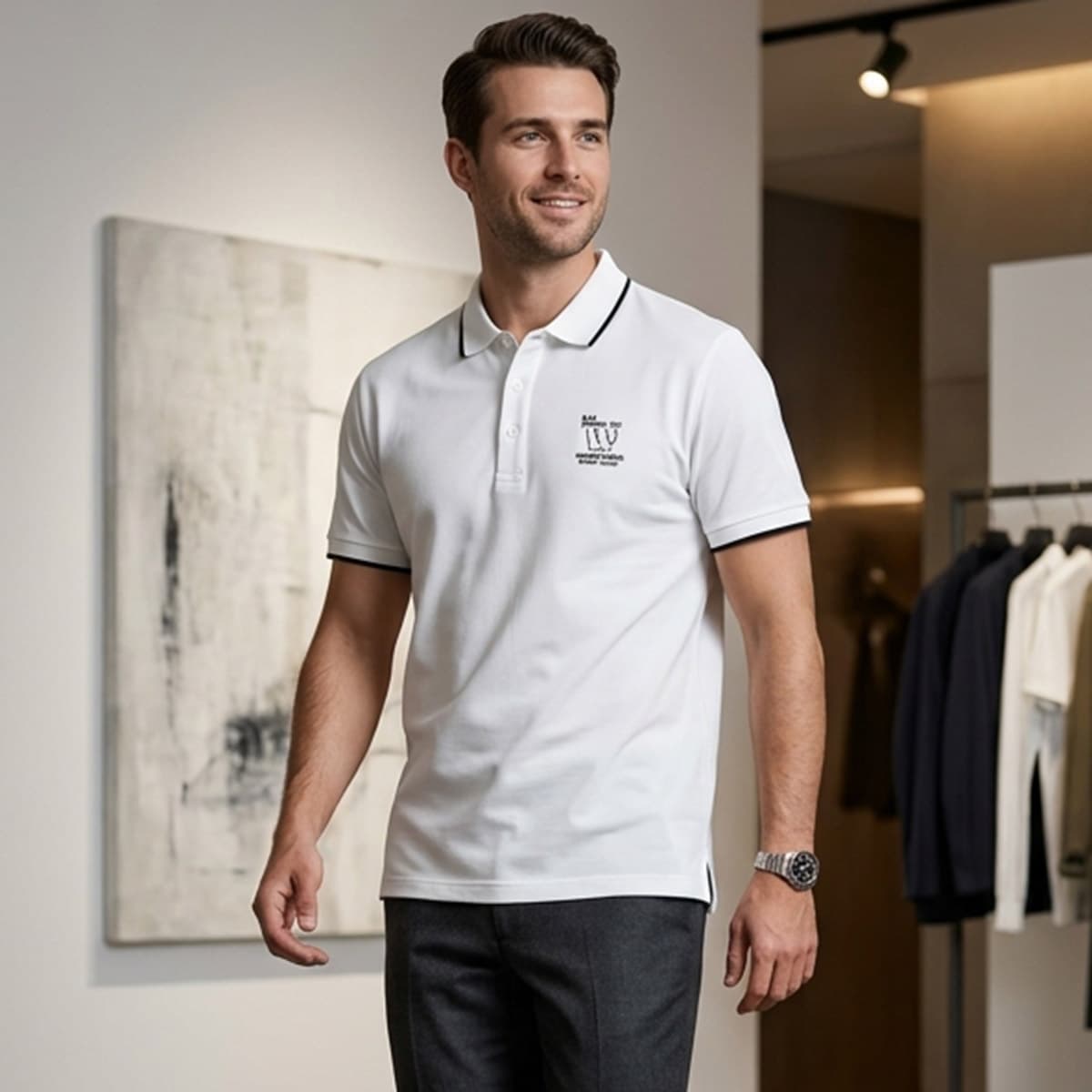 Men Polo T-Shirt Short Sleeve