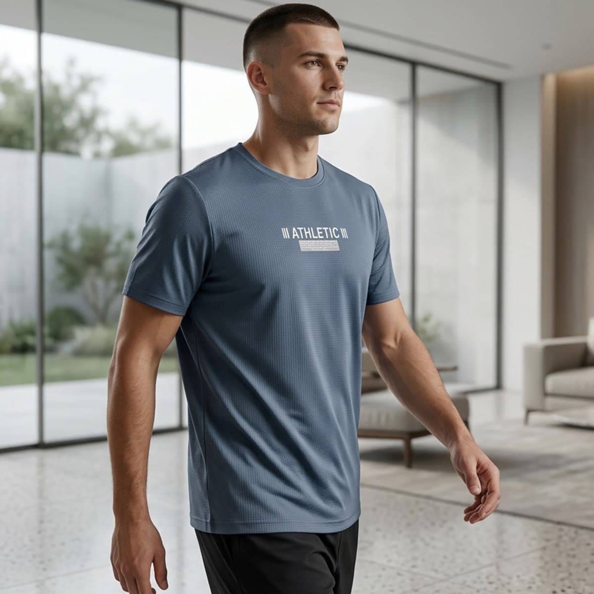 Men Sports T-Shirt Short Sleeve
