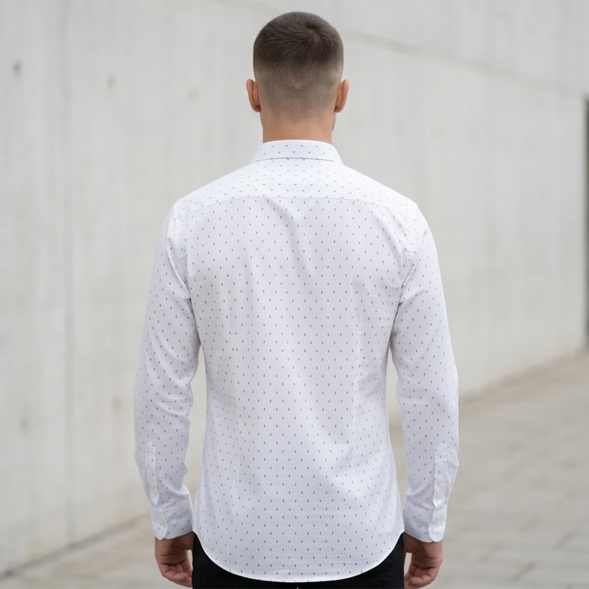 Men Printed Formal Shirt Long Sleeve