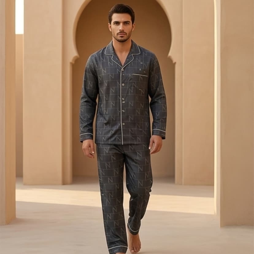 Men Pyjama Set 2 Piece