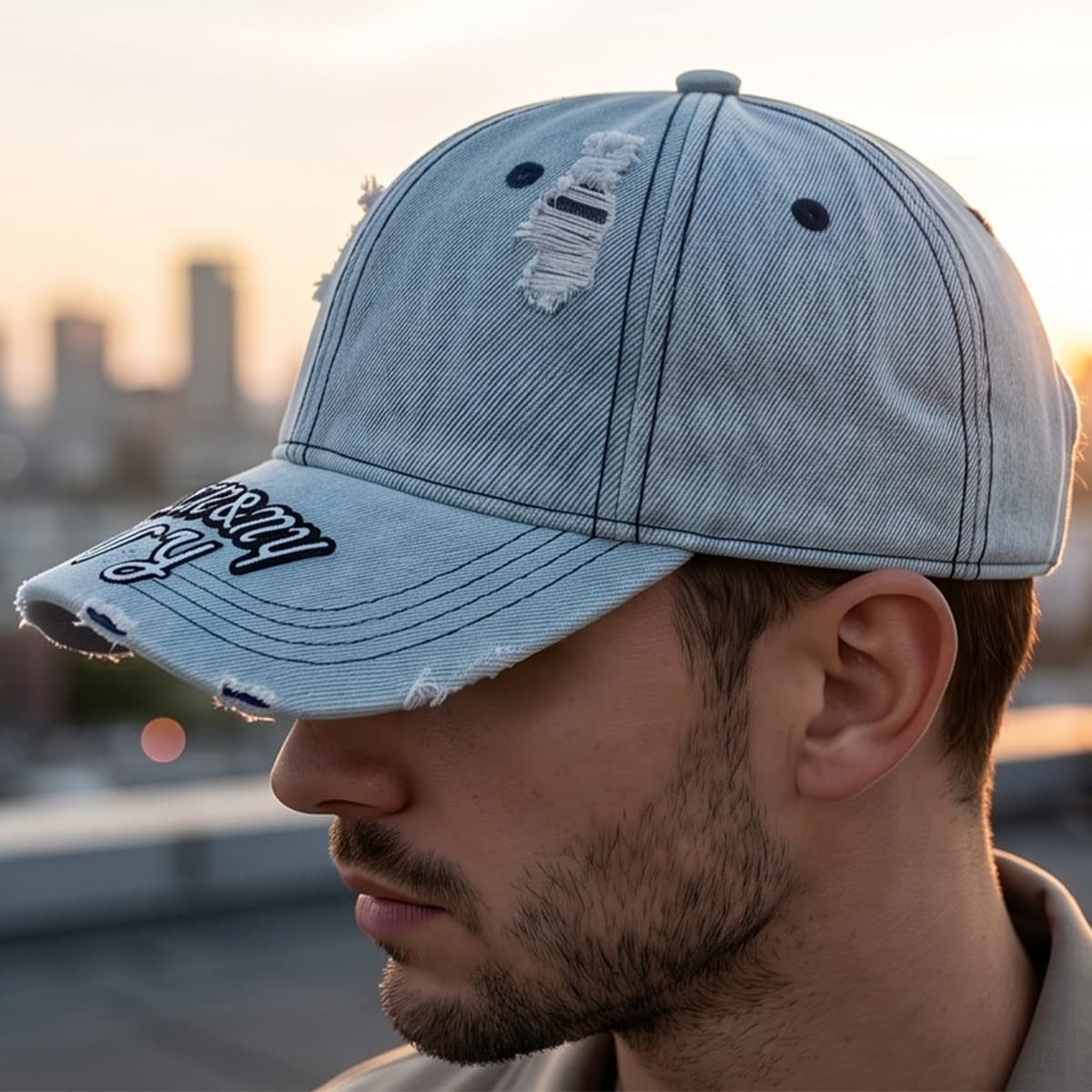 Men Jeans Cap