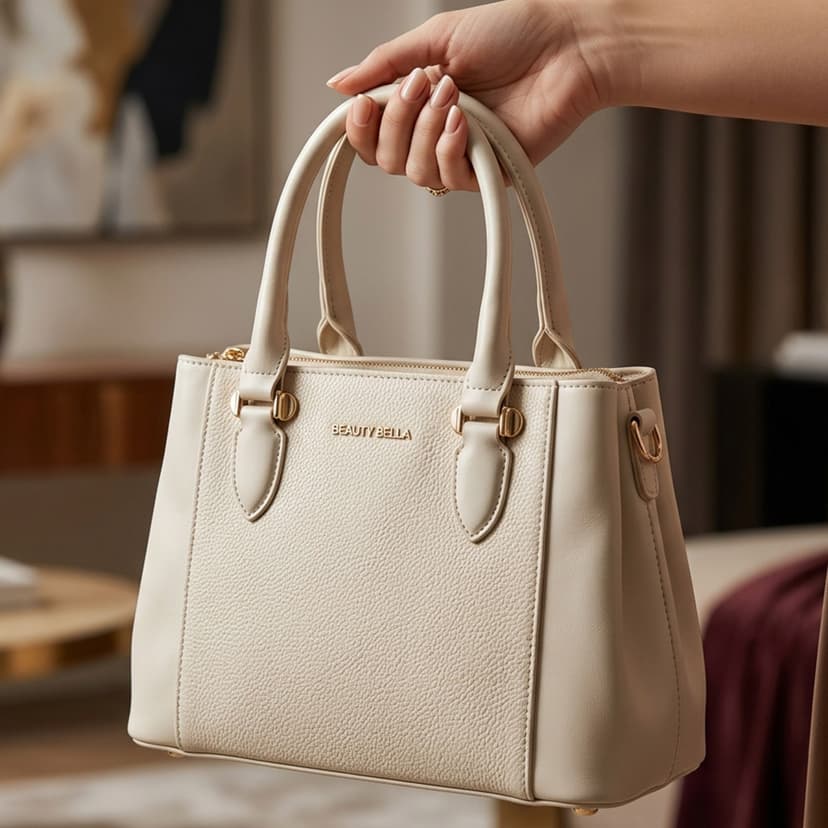 Ladies Soft Plain Handbag Medium