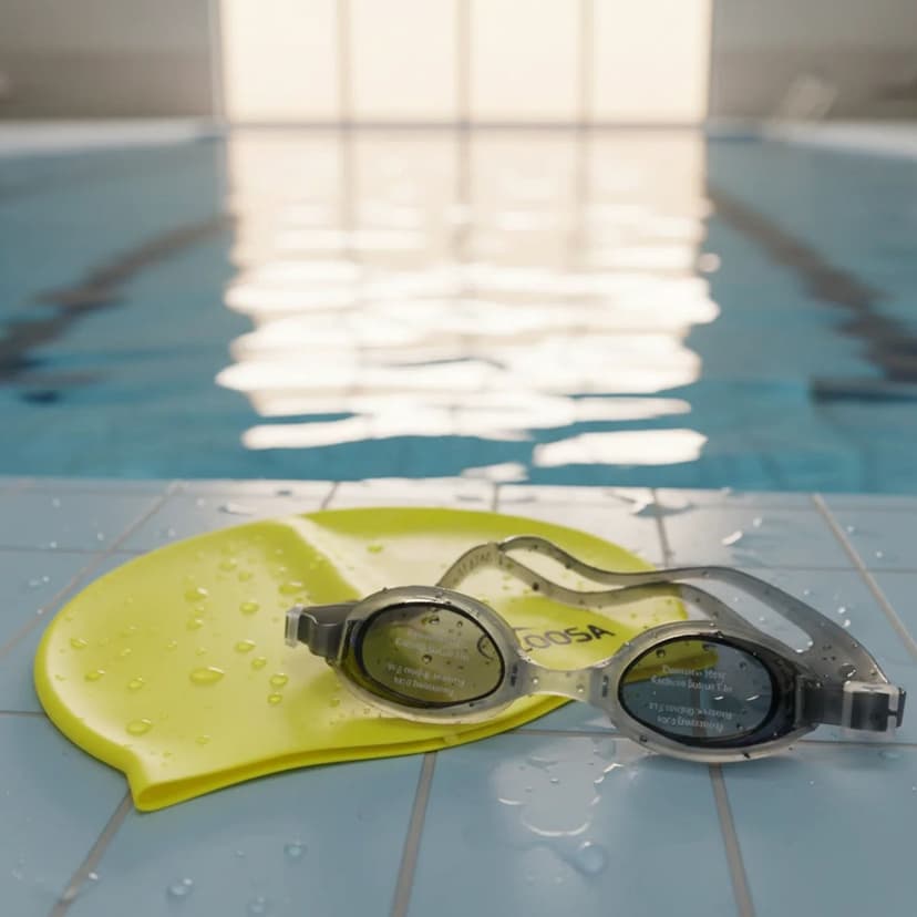 Swimming Cap and Goggles Set