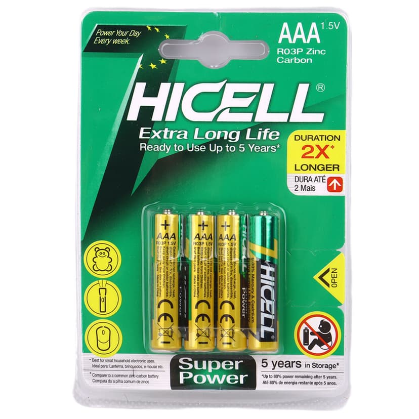Hicell AAA Battery 4 Piece