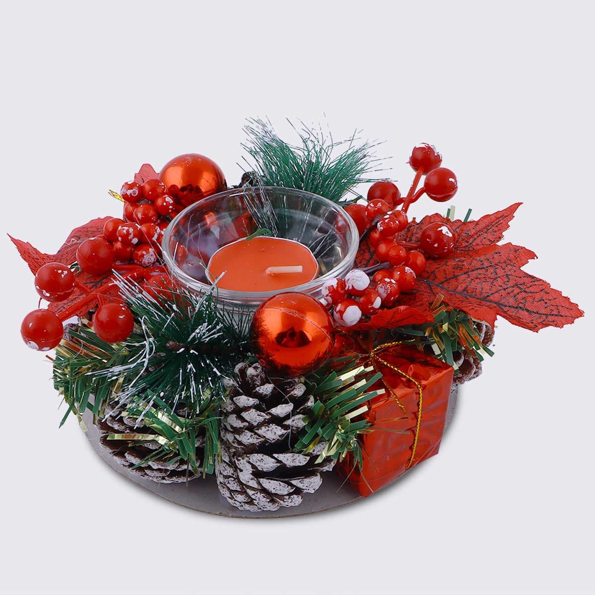 Christmas Decoration Leaves & Pinecone
