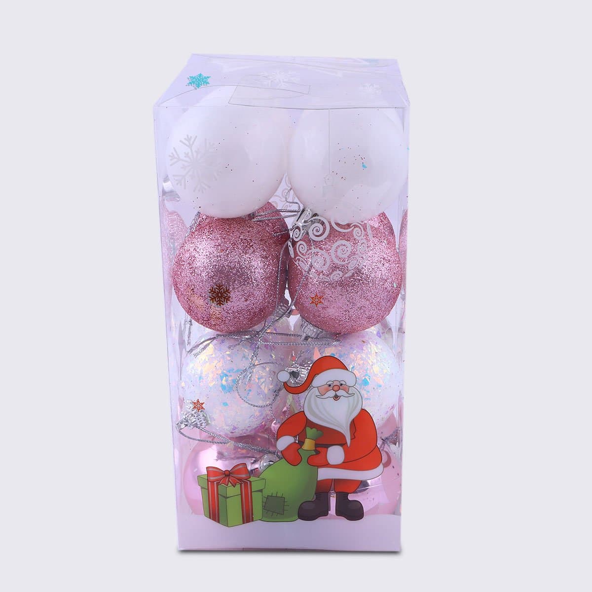 Christmas Decoration Bauble White & Purple