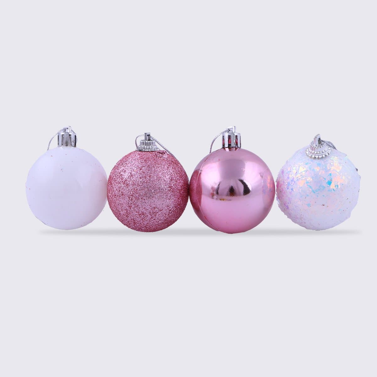 Christmas Decoration Bauble White & Purple