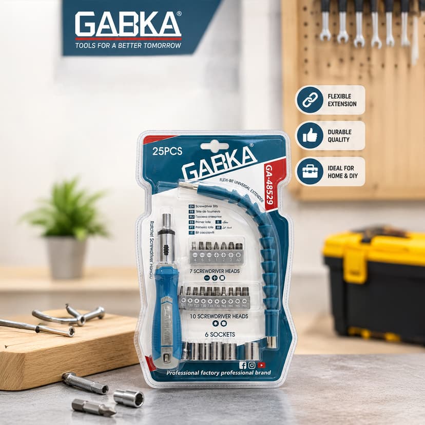 GABKA Ratchet Screwdriver Set 25 piece
