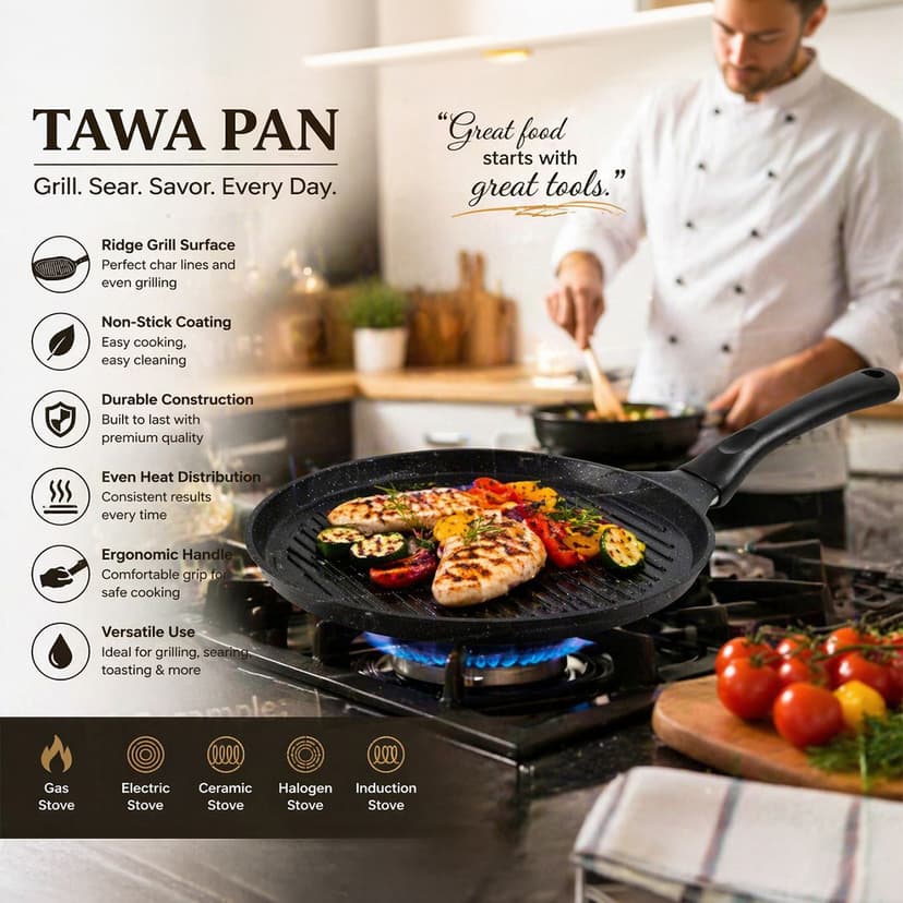 Granite Pancake Pan 26cm